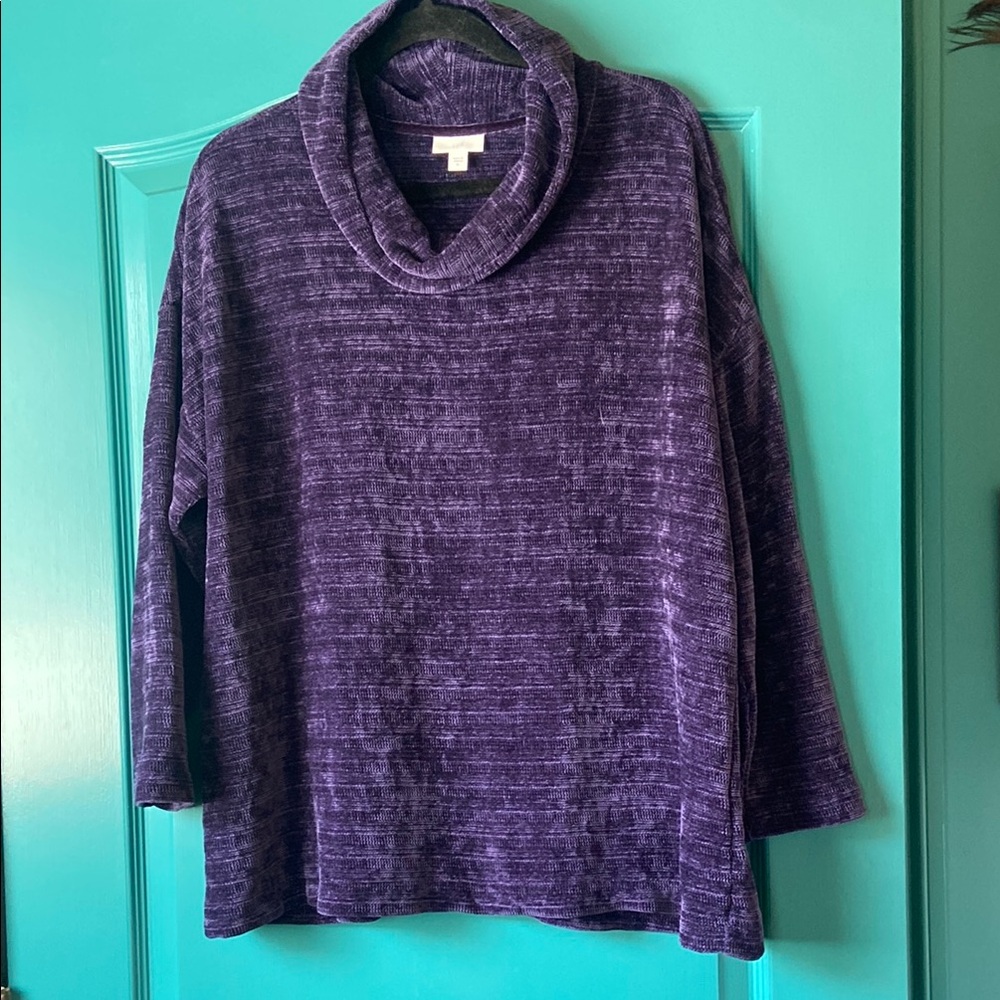 J.JILL COWL NECK CHENILLE  SWEATER SIZE XL